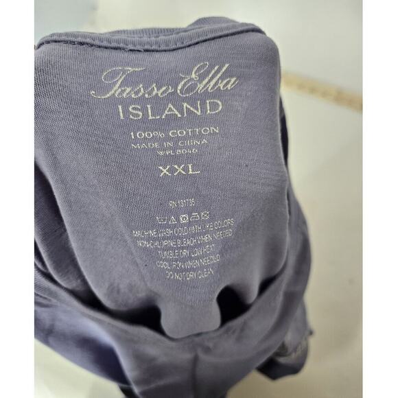 Tasso Elba Island Crew Neck Short Sleeve Graphic Cotton T Shirt Tee 2XL - Picture 3 of 4